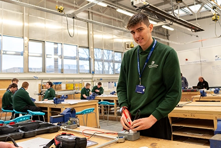 Electrical Installation student Toby Mansell