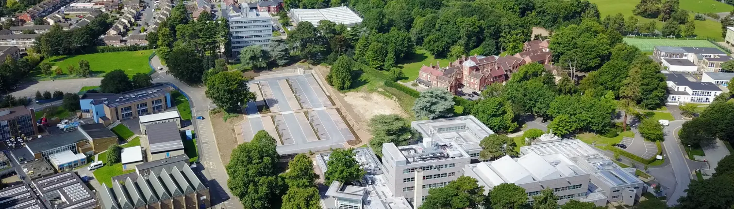 Ariel shot of Medway Campus