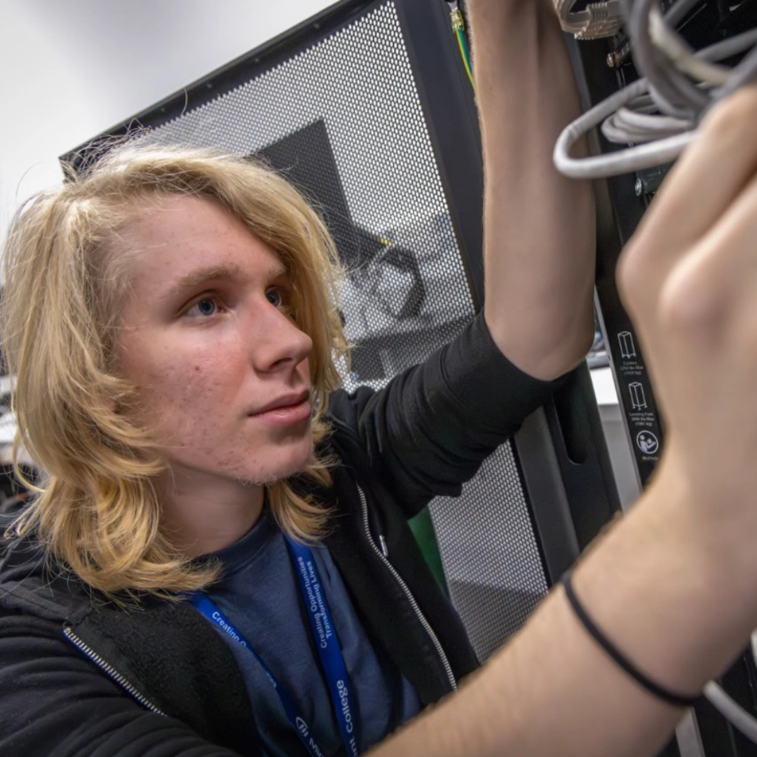 Student in a classroom