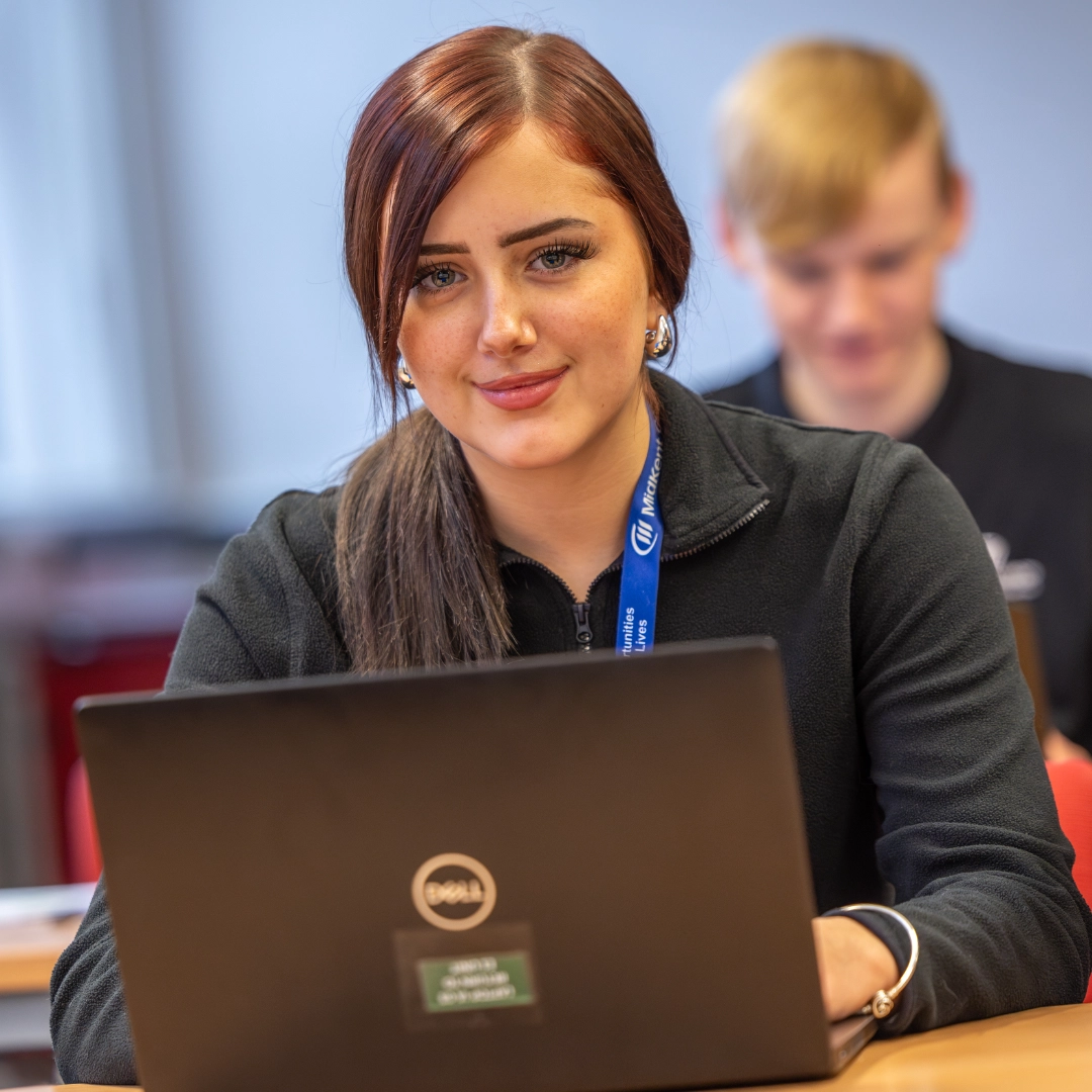 Public services student smiling