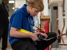 Plumbing and heating student