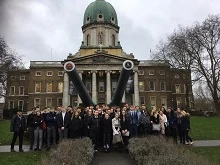 Students outside the Imperial War Museum