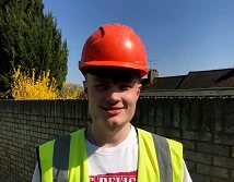 Construction student Harry Rout