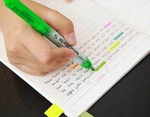 Someone using a highlighter