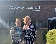 Jodie Sanders outside Medway Council